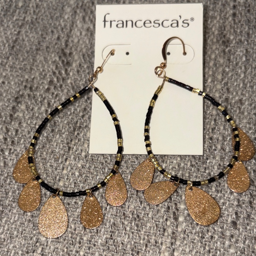 Francesca’s teardrop bead earrings